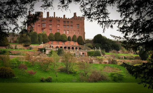 stock image Beautiful and enchanting old and ancient building in rural Europe left untouched in green landscape and blue sky, medieval castle landscape good for multimedia content creation, THIS IS NOT AI IMAGE, Please Check the EXIF DATA