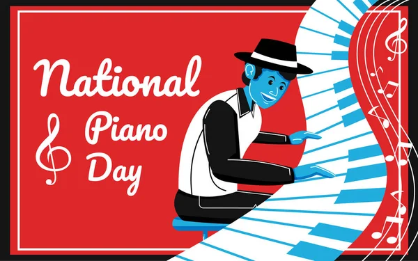 Día Nacional Del Piano — Archivo Imágenes Vectoriales