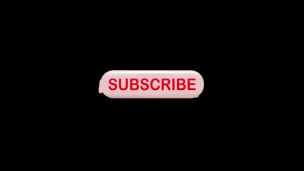 Subscribe Reminder Bell Button Animation Jumping Ball Elements Animation — Stock Video