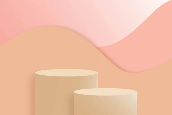 Подиум Стенд Отображения Продукта Розовый Розовый Минимальная Сцена Дизайн Настоящего Стоковое Изображение