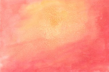 Soyut arkaplan boyası ya da kağıt üzerinde kırmızı ve sarı soyut suluboya desen. Kapak, kart ve poster şablonu. Metin için boşluk kopyala. El boyası desen biçimi.