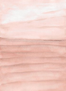 Pembe gökyüzünün arka planını kağıt üzerinde dağla boyamak. Manzara. İlkbahar, yaz ve mevsim konsepti için çizimler. Metin için boşluk kopyala. Elle boyanmış doku. dikey