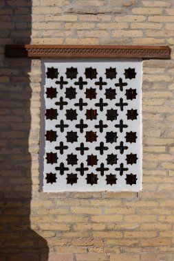 Pencerelere oyulmuş desenler, Khiva, Özbekistan 'daki ulusal süs