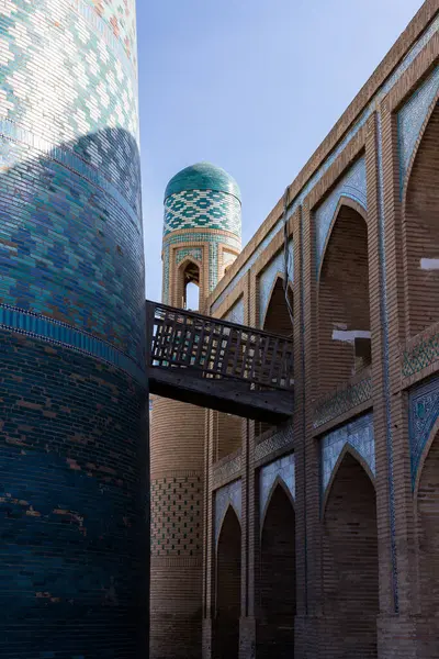 stock image Details of Ichan qala, historical and architectural monuments in Khiva, Uzbekistan