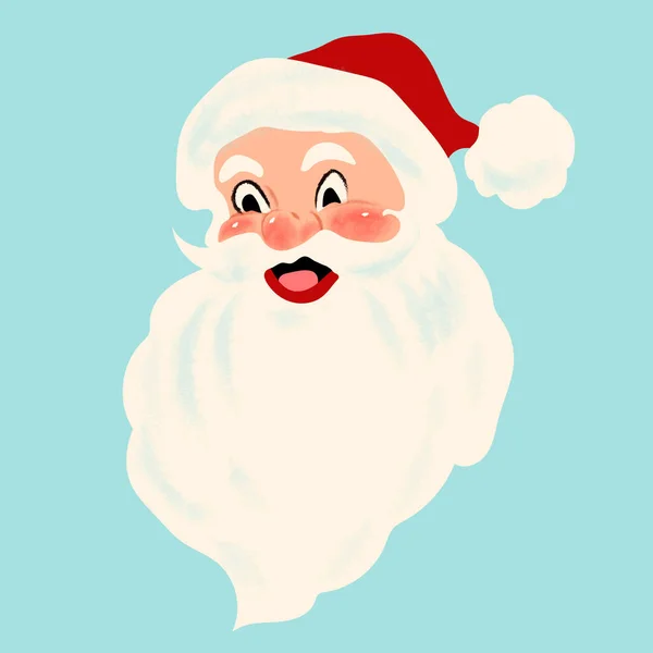 Lustige Glückliche Weihnachtsmann Charakter Design — Stockvektor