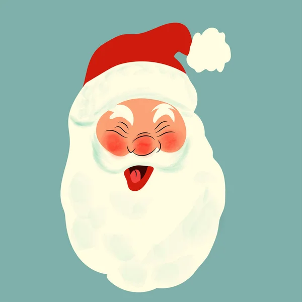 Vector Cartoon Weihnachtsmann Figur Portrait Illustration — Stockvektor