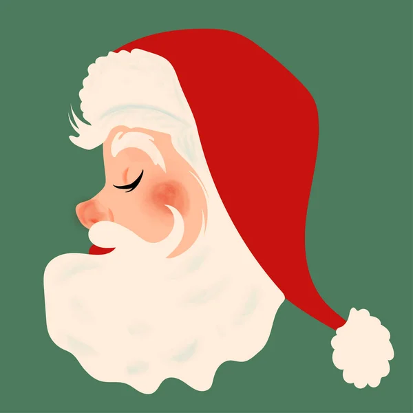 Cartoon Illustration Der Niedlichen Traditionellen Weihnachtsmann Figur — Stockvektor
