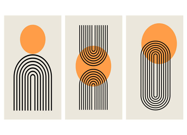 Современный набор абстрактных обложек, минимальный дизайн обложек. Красочный геометрический фон. 