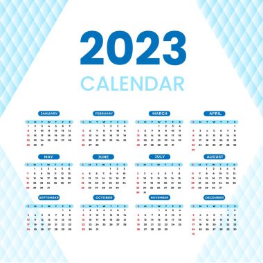 Takvim 2023 hafta kurumsal tasarım şablonunu başlat.