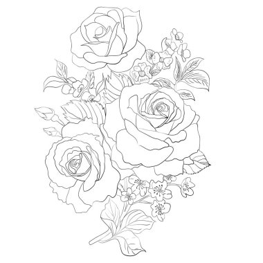 El Çizimi Sanat Çiçeği illüstrasyonu.