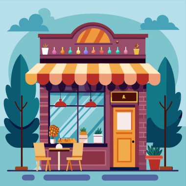 Kafeler izole edilmiş vektör illüstrasyonu