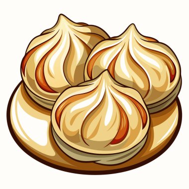 Beyaz arka planda izole edilmiş hamur tatlısı