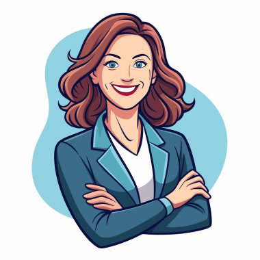 İş kadını gülüşü, neşe, mutluluk, mutluluk.