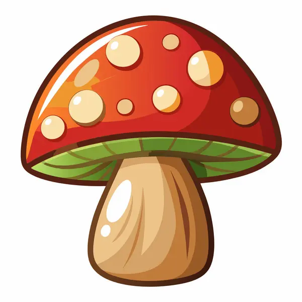 Stock vector mushroom-isolated-on-white-background