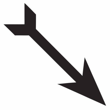 siyah-ok-izole-beyaz arkaplan