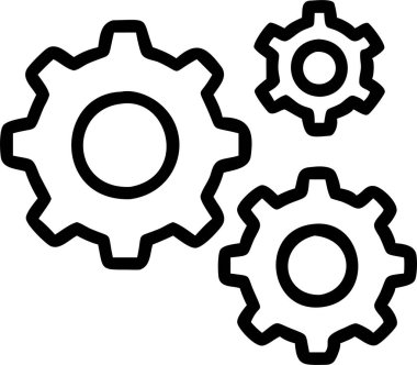 dişli iş simgesi vektörü 