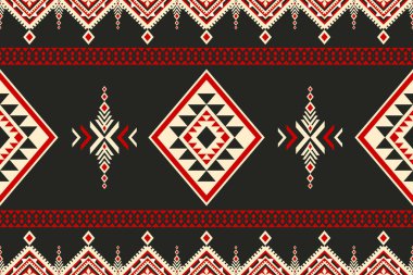 Renkli Amerikan Yerlisi modeli, Navajo tasarımı. Yerli Amerikan süsü. Dekorasyon, giysi, kumaş, tekstil, moda için geleneksel geometrik arkaplan.