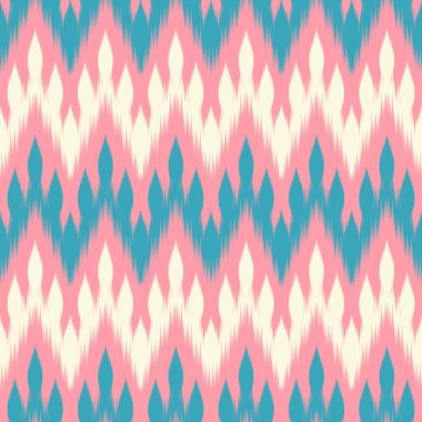 Tatlı Pembe Ikat deseni, Tayland sanat tasarımı, Ikat Süsleme stili, Ikat Yazdırma. Soyut geometrik desensiz arka plan geleneksel giyim, kumaş, tekstil, moda etiği.