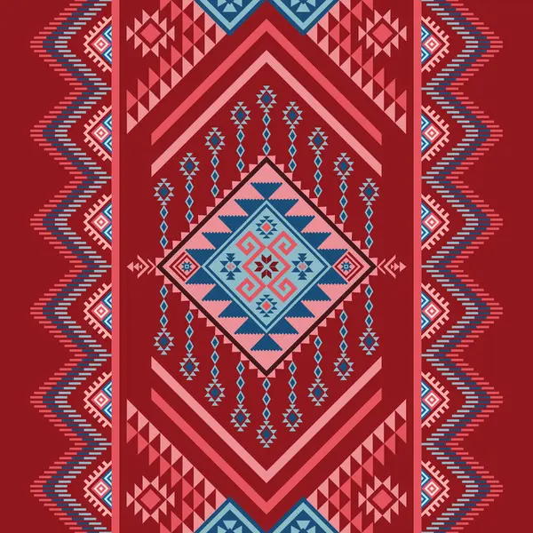 Yerli Amerikan modeli, Navajo tasarımı. Yerli Amerikan süsü. Dekorasyon, giysi, kumaş, tekstil, moda için geleneksel geometrik arkaplan.