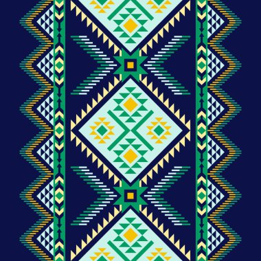 Yerli Amerikan modeli, Navajo tasarımı. Yerli Amerikan süsü. Dekorasyon, giysi, kumaş, tekstil, moda için geleneksel geometrik arkaplan.