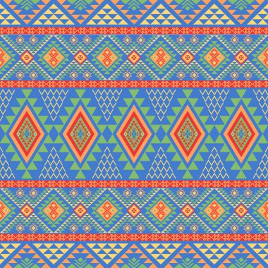 Yerli Amerikan modeli, Navajo tasarımı. Yerli Amerikan süsü. Dekorasyon, giysi, kumaş, tekstil, moda için geleneksel geometrik arkaplan.