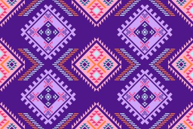 Yerli Amerikan modeli, Navajo tasarımı. Yerli Amerikan süsü. Dekorasyon, giysi, kumaş, tekstil, moda için geleneksel geometrik arkaplan.