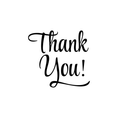 Minimum stil ile tipografi harf teşekkür ederiz