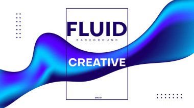 abstract blue fluid background for presentation, banner, poster, etc.vector illustration clipart