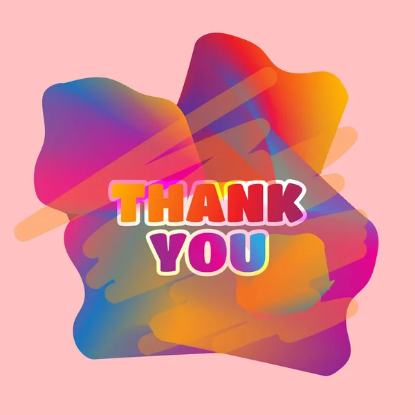 Thank You Card Design Abstract Background Vector Illustration — Stock Vector
