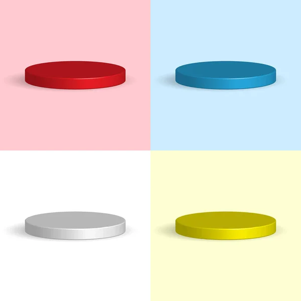 Βήμα Διανυσματικό Σχεδιασμό Που Τέσσερις Χρώμα Επιλογή Κατάλληλο Για Παρουσίαση — Διανυσματικό Αρχείο