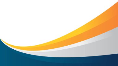 Mavi ve turuncu kıvrımlı şekilli soyut iş geçmişi. vektör illüstrasyonu