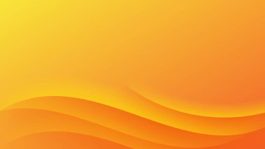 Soyut turuncu arkaplan, dalgalı çizgiler, katmanlı kompozisyon. vektör illüstrasyonu