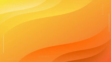 Soyut turuncu arkaplan, dalgalı çizgiler, katmanlı kompozisyon. vektör illüstrasyonu