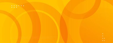 Üst üste binen daireli soyut turuncu ya da sarı afiş arkaplanı
