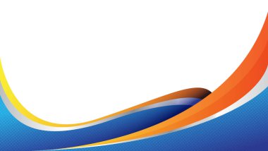 iş afişi, poster, el ilanı vs. için mavi, turuncu ve gri renkli kurumsal arkaplan