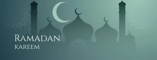 Ramazan Kareem düz bir arka plan. İslami bayrak tasarımı. vektör illüstrasyonu