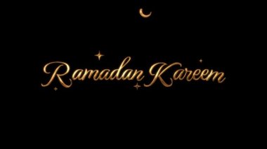 Ramazan Kareem, Ramazan Kareem 'i kutlamak için uygun altın renkli metin animasyonu.