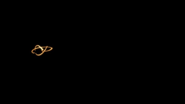 Ramadan Kareem Lettering Animation Χρυσό Χρώμα — Αρχείο Βίντεο