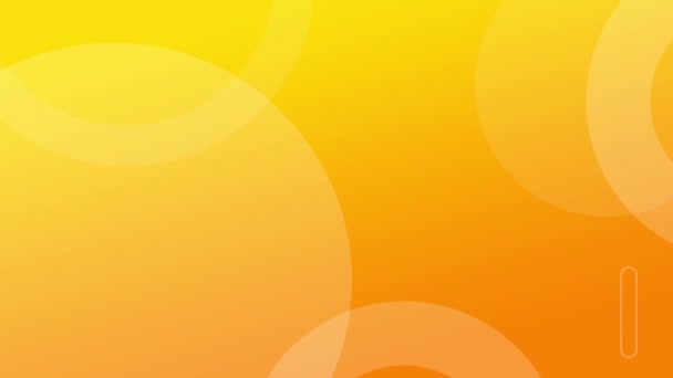 Абстрактная Анимация Желтого Оранжевого Цветов Круговыми Формами — стоковое видео