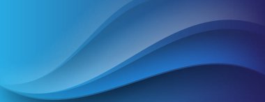 Katmanlı dalgalı şekilli soyut mavi arkaplan. vektör illüstrasyonu