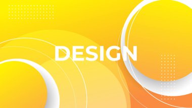 Pankart, sunum, poster, ağ vs. için daire şekilli sarı beyaz arkaplan.