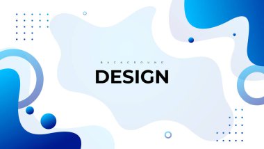 blue geometric background with fluid shapes. great for banner, presentation, poster, web, cover, etc. clipart