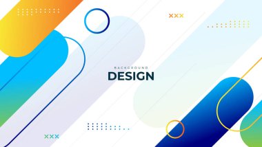 Yuvarlak şekilli renkli geometrik arkaplan. afiş, poster, sunum için harika.