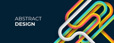 Soyut renkli çizgiler ve koyu arkaplan kıvrımları. Web arkaplanı, dijital sanat projeleri ve modern grafik tasarımları için ideal.