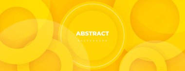 Sarı üst üste binen daireler soyut arkaplan. afiş, poster, sunum vs. için harika.