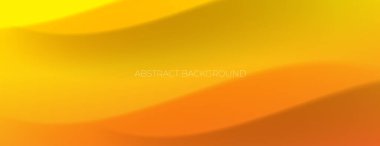 Dalgalı çizgi desenli sarı turuncu afiş arkaplanı