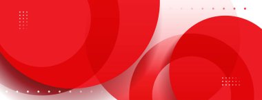 Çemberli soyut kırmızı geometrik afiş. Şirket tasarımı için harika.