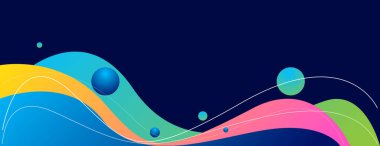 dalgalı çizgileri olan renkli dalga ve akışkan arkaplan