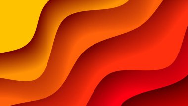 turuncu katmanlı dalga kağıdı soyut arkaplan