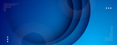 Geometrik elementli mavi soyut arkaplan. teknoloji afiş tasarımı